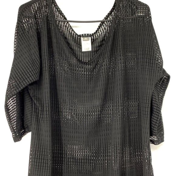 O'neill Swim Cover Size XL Net Black 3/4 sleeve Light weight v-neck 3271 - Picture 13 of 14